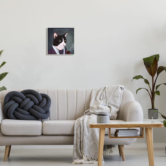 Stupell Industries Aristocat Witty Smiling Cat Portrait Wall Art